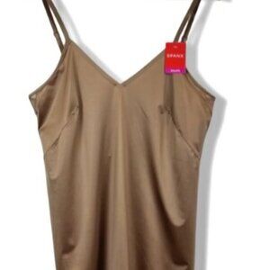 SPANX - Satin Superlight Smoothing Slip Chemise - Cafe Au Lait - Size: 1X 18/20